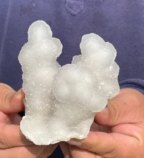 439g Rare Natural Stalactite Agate Quartz Crystal Freeform Mineral Healing