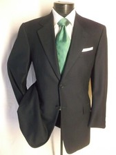Canali Solid Finr Striped Navy Blue 2 Button Sport Jacket 42 R Made in Italy