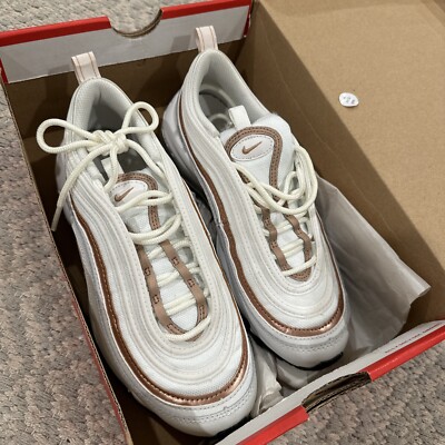 Nike Air Max 97 GS White Metallic Red Bronze 2022 Size 5 Brand New 921522-109