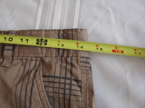 Tony Hawk Boys Youth Size 16 Shorts Brown Plaid Casual Large Net Lined Pockets - Picture 5 of 5