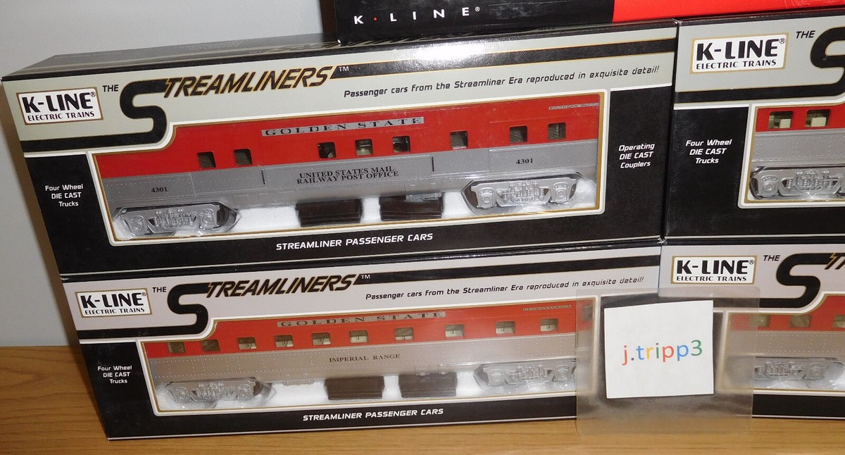 K-line K4532 Golden State Passenger 5 Car O Gauge Train Set Rock