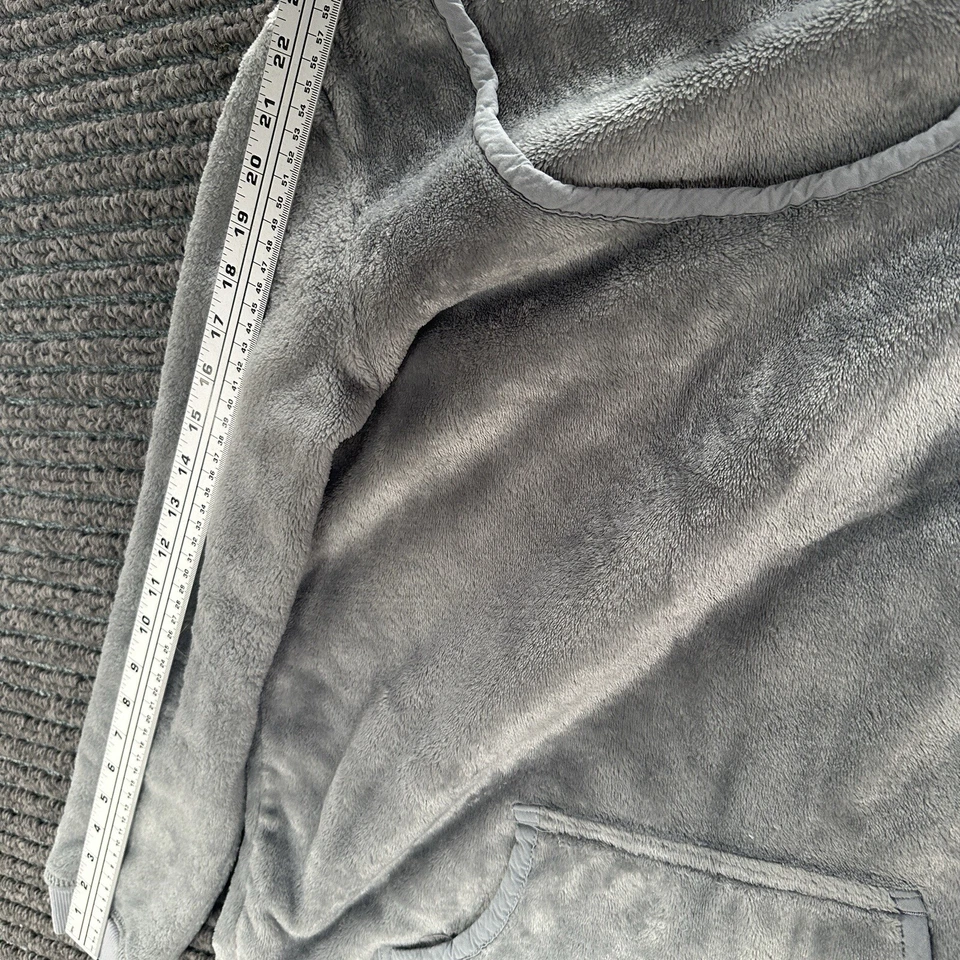 Vestido Nautica Lounge Ropa de Dormir Vellón Gris Mujer Bata Mediana Bolsillo Canguro Foto 4 de 4