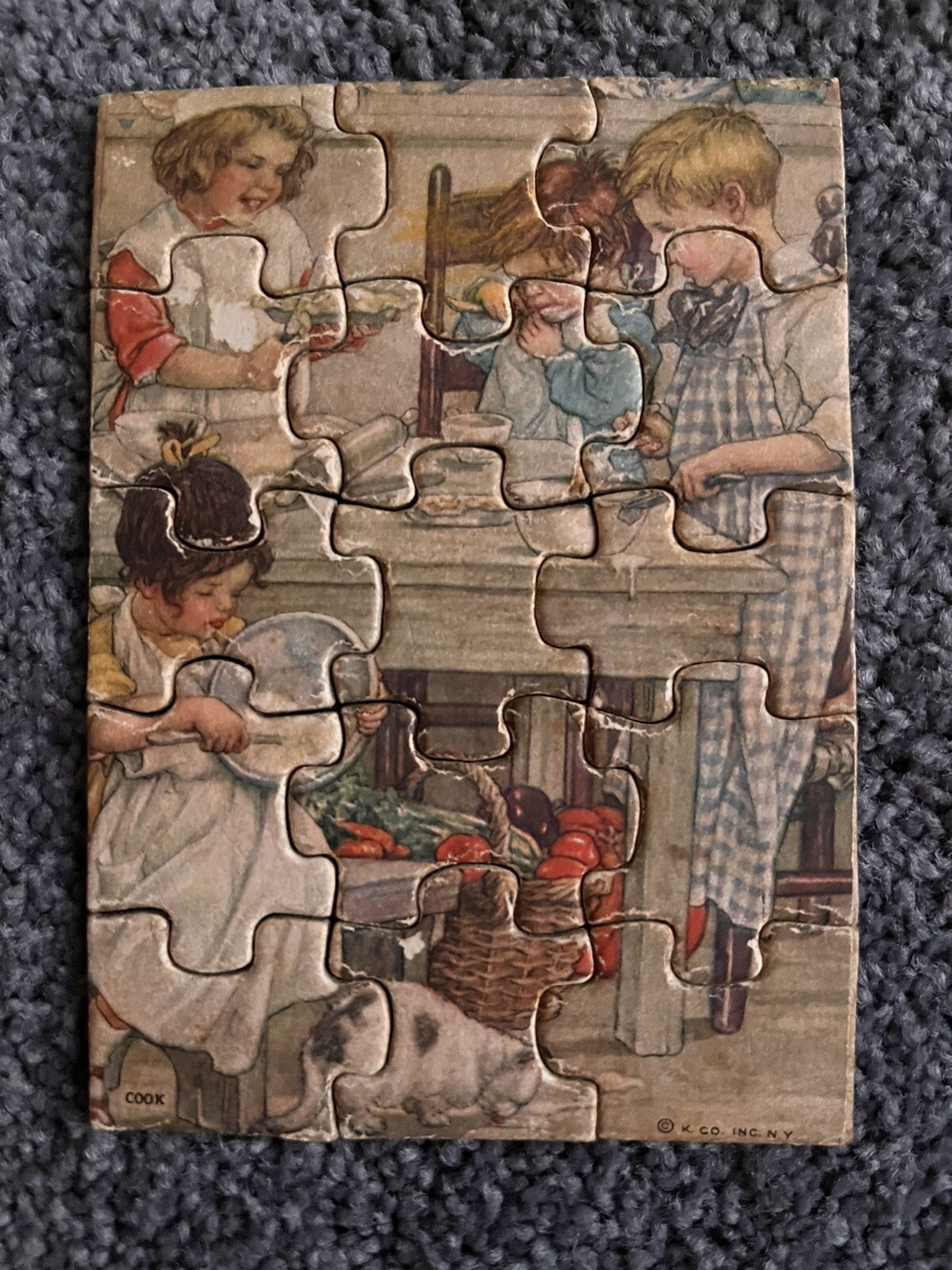 3 Vtg Complete Madmar Quality Co Puzzles Tiny Tots Picture Puzzle Series #101 NY