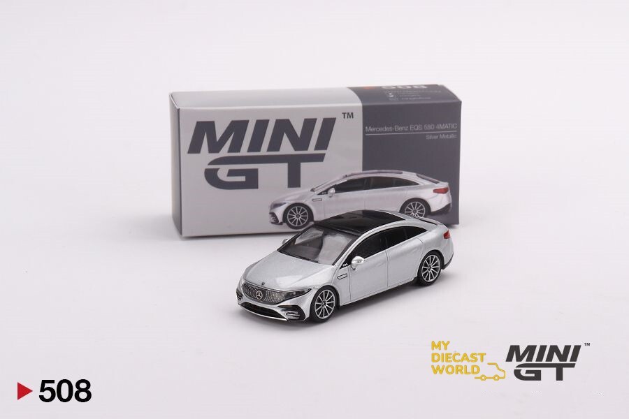 Mini GT #508 1:64 Mercedes-Benz EQS 580 4MATIC Silver Metallic