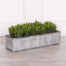 Vence Stylish Galvanised Metal Window Box Flower Herb Planter - 63 cm
