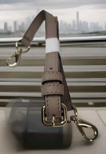 Coach Mauve Brown Trim Saffiano Leather Crossbody Replacement Strap Gold Tone