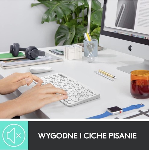 Logitech Pebble Keys 2 K380S Bluetooth Keyboard - White - AZERTY - France - Bild 2 von 4