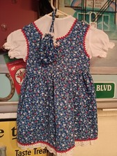 True Vtg Mid-century 1950s 1960s Little Girls Toddler Dress Prairie Cottage Core