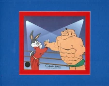 BUGS & CRUSHER PRINT PROFESSIONALLY MATTED Warner Bros Bug Bunny