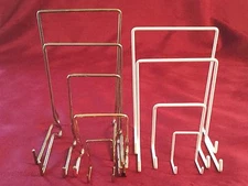 JES Co England White Nylon Coated or Brassed Display Stands Diff Sizes Available
