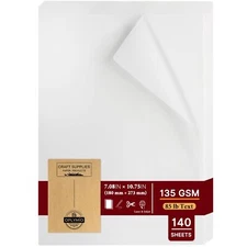 Translucent Vellum Paper 140 Sheets 135GSM Printable Tracing Paper for Invita...