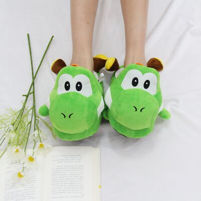 Super Mario Yoshi 3D Plush Shoe Men Women Home indoor Slipper Shoes 28CM
