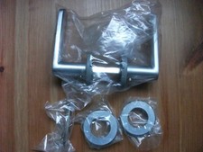 Image of Lever Door Handles on Round 52mm Rose Serozzetta  Matt Chrome SZA290MC