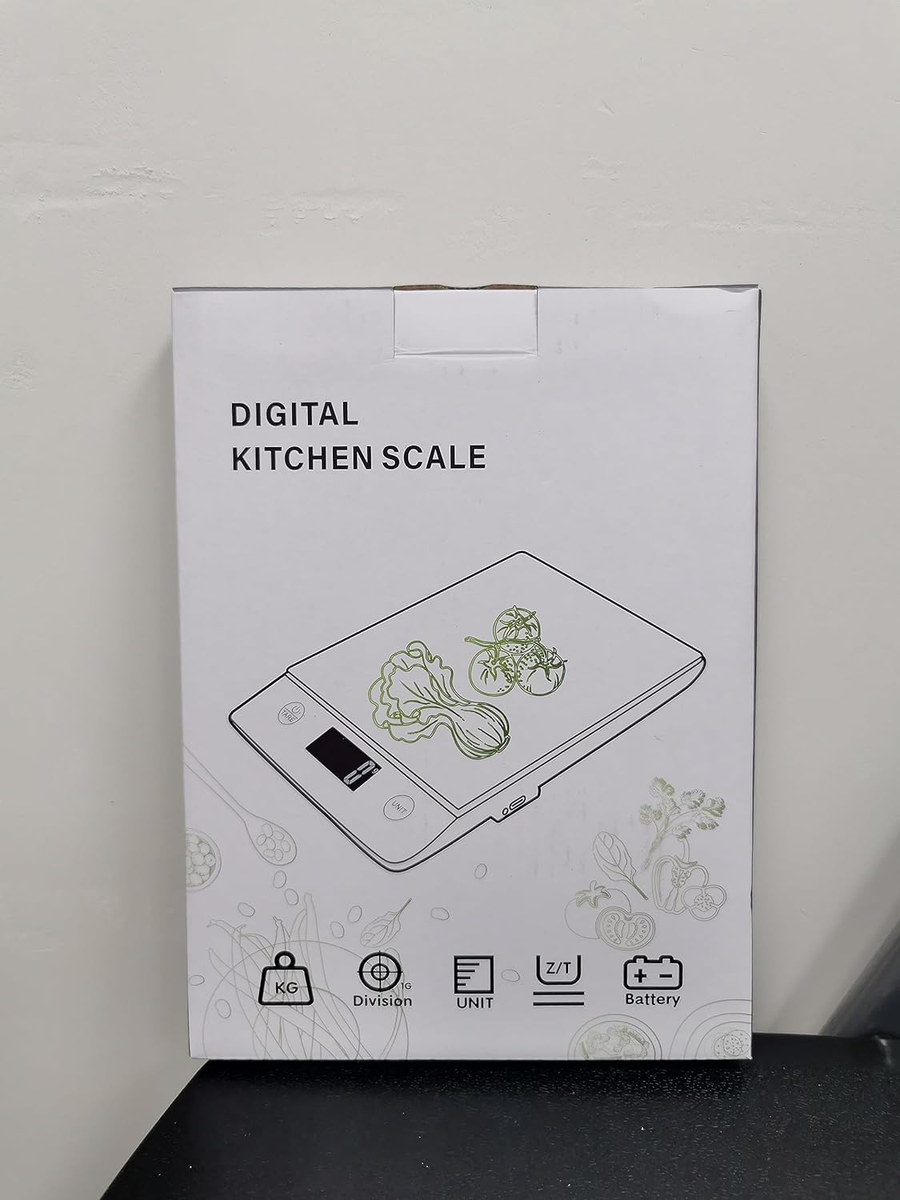 Bilancia Cucina Digitale 10kg - Vetro Temprato, Precisione 1g, Funzione Tara, Unit&agrave; Multiple