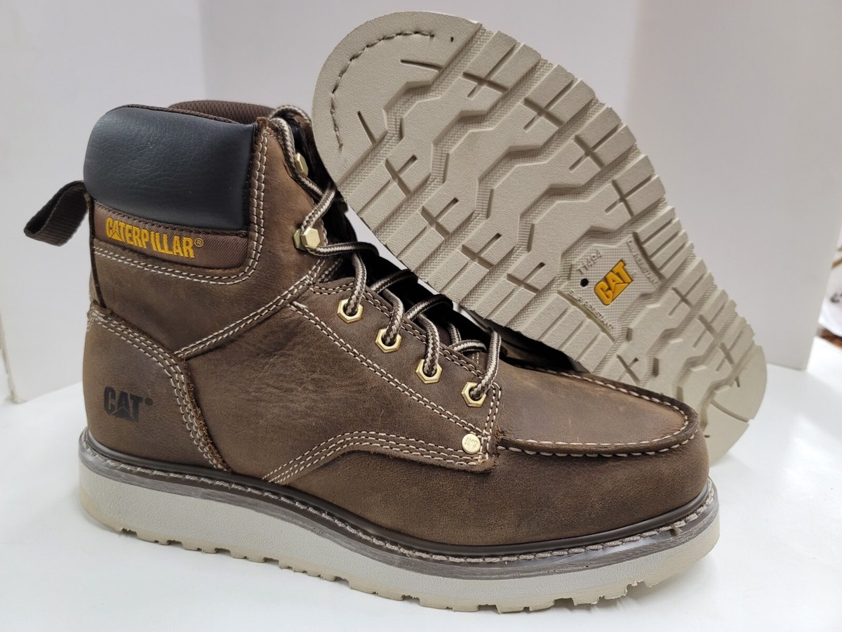 NIB CAT CALIBRATE SOFT TOE Work Boots P51074 KHAKI Brown | eBay