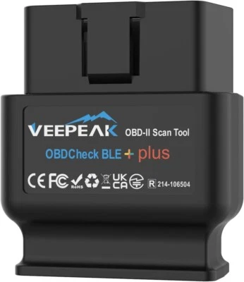 Veepeak OBDCheck BLE+ Bluetooth OBD II Scanner