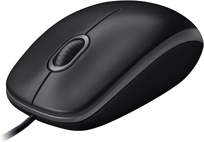 Logitech Maus M100 optisch schwarz hochwertig, kompatibler PC, Mac, Laptop,