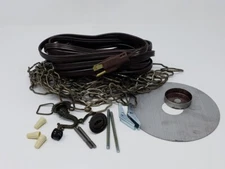 LESLIE LOCKE - DFS-1 Ceiling Fan Swag Lamp Canopy Chandelier Kit 20" 18 AWG Cord