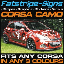 fits VAUXHALL CORSA VXR CAR CAMO KIT VINYL GRAPHICS STICKERS DECALS BONNET