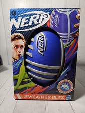 Nerf Weather Blitz Football Blue Silver Brand New Any Weather Fun