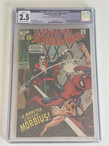 Amazing Spider-Man #101 CGC 2.5 | 1st Appear Morbius! Last 15 cent Spidey Issue!