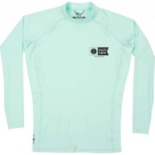 Brand New Mens Salty Crew Shelter Long Sleeve Rashguard T-shirt Seafoam Size Lar