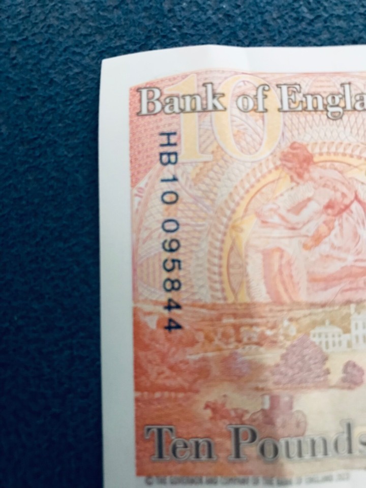 KING CHARLES TEN POUND NOTE SERIAL NUMBERS - HB10 095844 - ISSUE DATE ...