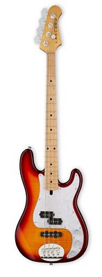 LAKLAND Skyline 44-64 Deluxe Bass, 4-String - Flamed Maple Top, Honey Burst Glos