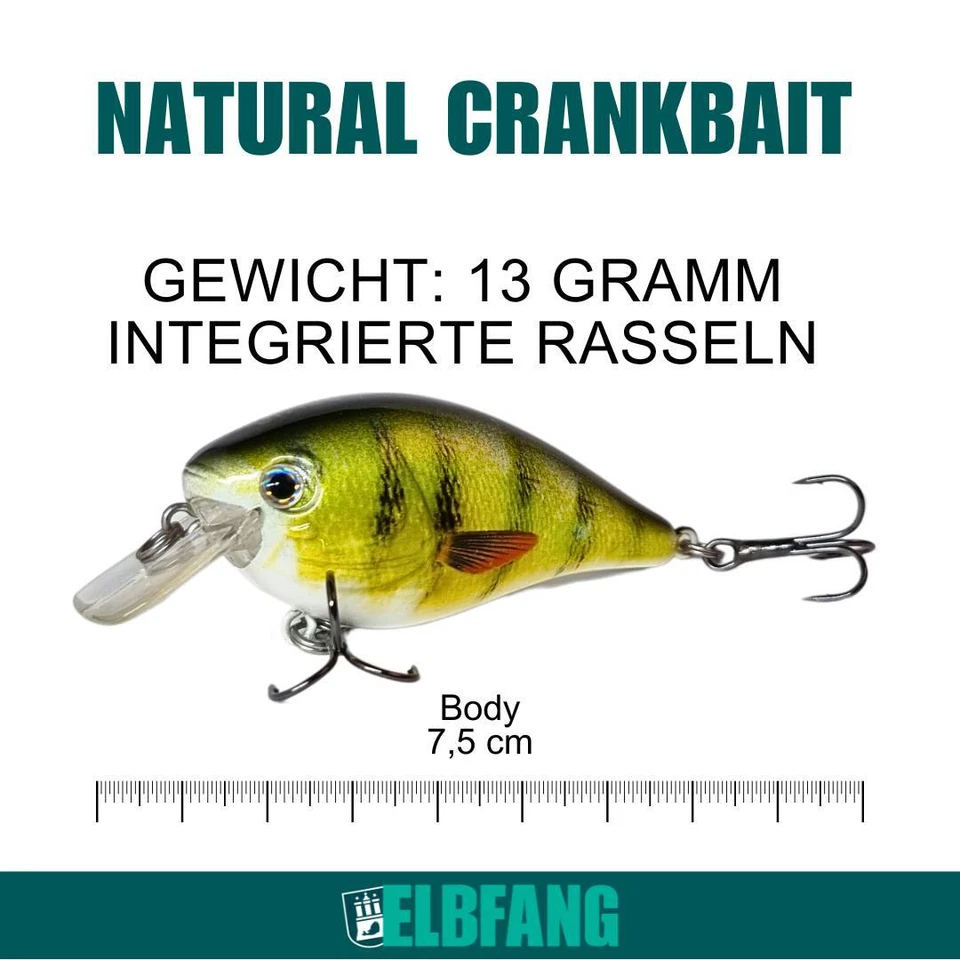 ✅ELBFANG CRANKBAIT WOBBLER KUNSTKÖDER SET | ANGEL KÖDER ZUM HECHT BARSCH ANGELN - Bild 2 von 4