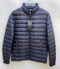 Zara Mens Blue Down Puffer Jacket Lightweight Size M XL RRP £59.99