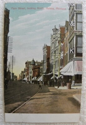 #ad 1913 Main Street Looking North Coldamp;Plenty of Snow Helena Montana postcard pc $9.99