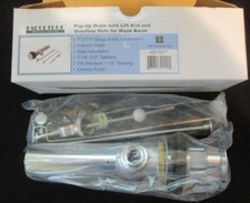 Kingston Brass KB1001 Fauceture Push Pop-Up With Overflow Hole Polished Chrome