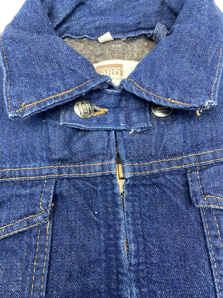 VTG 60's Montgomery Ward 101 Blanket Lined Denim Zip Up Jean VTG 60's Montgomery Ward 101 Blanket Lined Denim Zip Up Jean