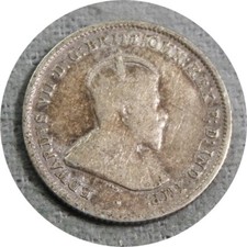 elf Australia 6 Pence 1910 Edward VII Kangaroo Emu Silver
