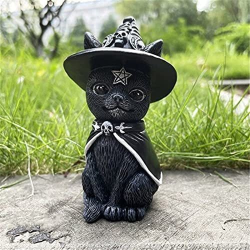 Halloween Cat Lawn Gnome Garden Decor Outdoor Vintage Halloween