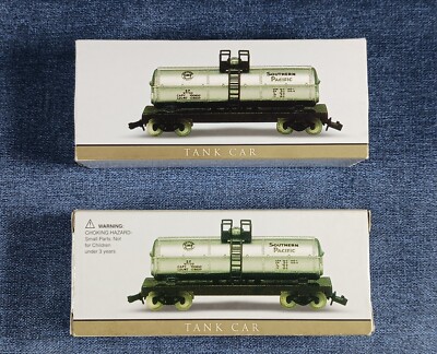 Southern Pacific Lines Railroad 3.5'' Mini Tank Cars In Box 2 Cars