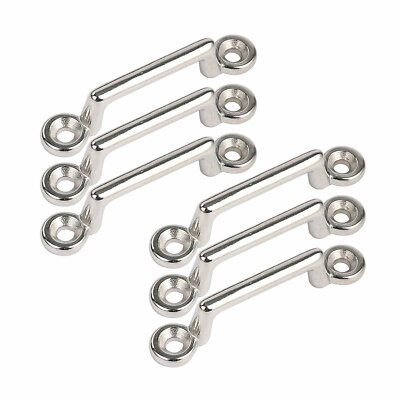 10 Pack Stainless Steel Bimini Top Strap, Pad Eye Footman's Loop Kayak Tie Down