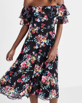 abigail brushed knit fitted midi dress Abigail 3D Floral Aplique Knit Maxi Dress – INSTYLE UNLIMITED