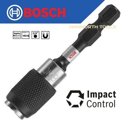 Bosch Bithalter Impact Control Spring Lock Bit Adapter ITBHQC201B