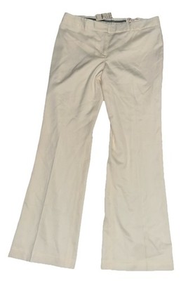 Express Editor Women s Pants Size 10 Low Rise Straight Flare White $128 New