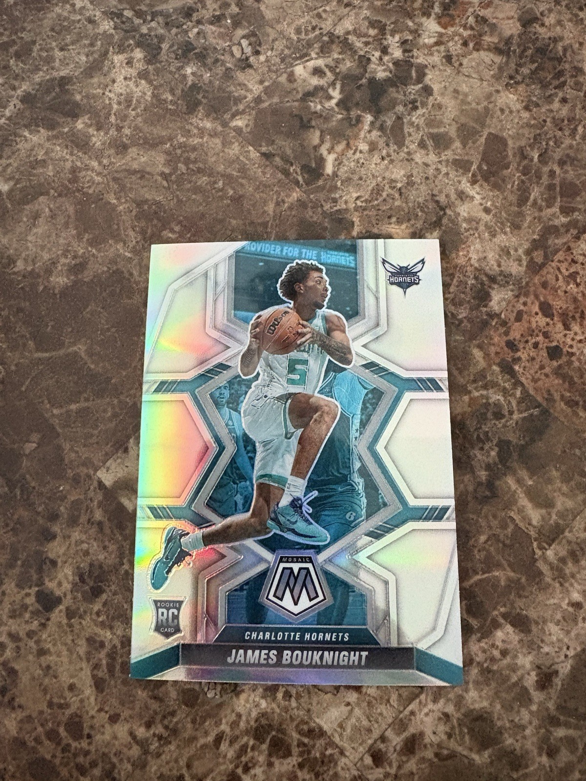 James Bouknight 2021-22 Panini Mosaic #202 Silver RC Charlotte Hornets