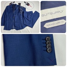 3 pc Suit Suitsupply Lazio Jacket Blazer 40L Brescia Pants 32x31 Wool Mint 