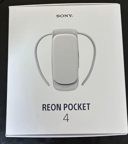 Sony REON POCKET 4 RNPK-4 Wearable Thermo Device White Complete Set Used F/S