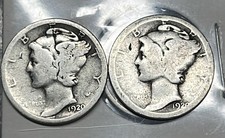 1920-P&D 10C Mercury Dime lot