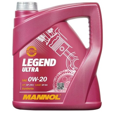 4 LITER MANNOL LEGEND ULTRA 0W-20 MOTORÖL API SP RC ILSAC GF-5A DEXOS1 GEN2 0W20