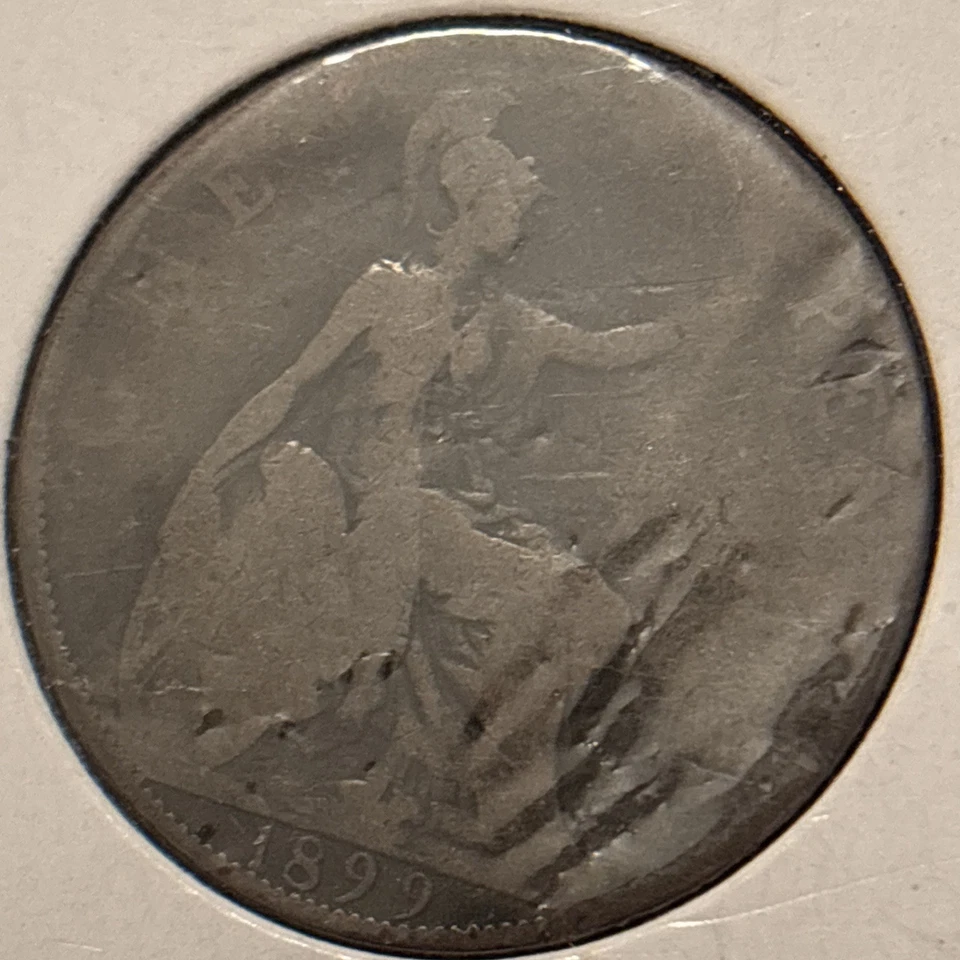 1899 ONE PENNY GEORGIVS V DEI GRA: BRITT:OMN: REX FID: DEF: IND: IMP Foto 2 de 4