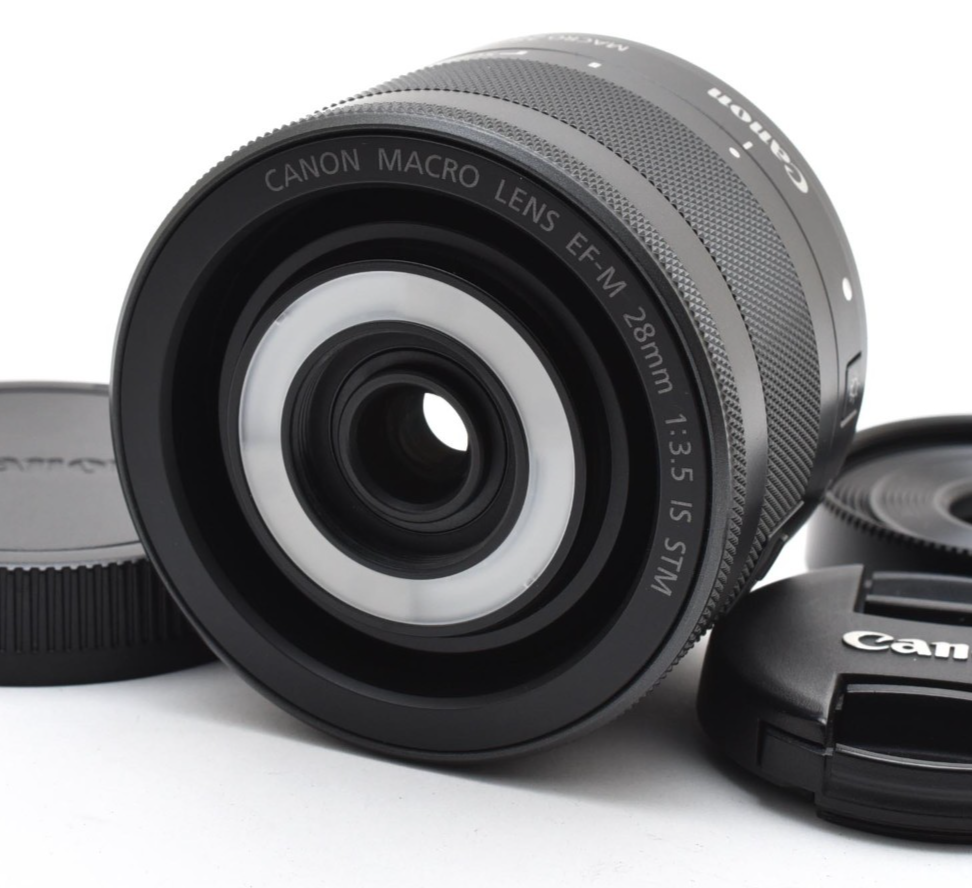 Canon EF-M 28mm f/3.5 Macro IS STM Lens Black EF-M Mount w/Caps
