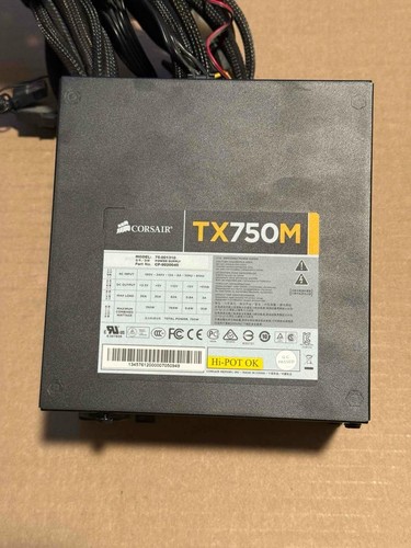 Corsair TX750M CP-9020131-NA 80 750 Watt Fully Modular Power Supply Tested - Afbeelding 8 van 9