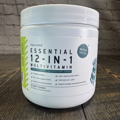 12-in-1 Multivitamin for Dogs - 60 Soft Chews Dog Vitamin and Supplement