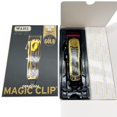 Wahl Professional 5-Star Cordless Gold Magic Clip Hair Clipper 8148-700 w/ Stand